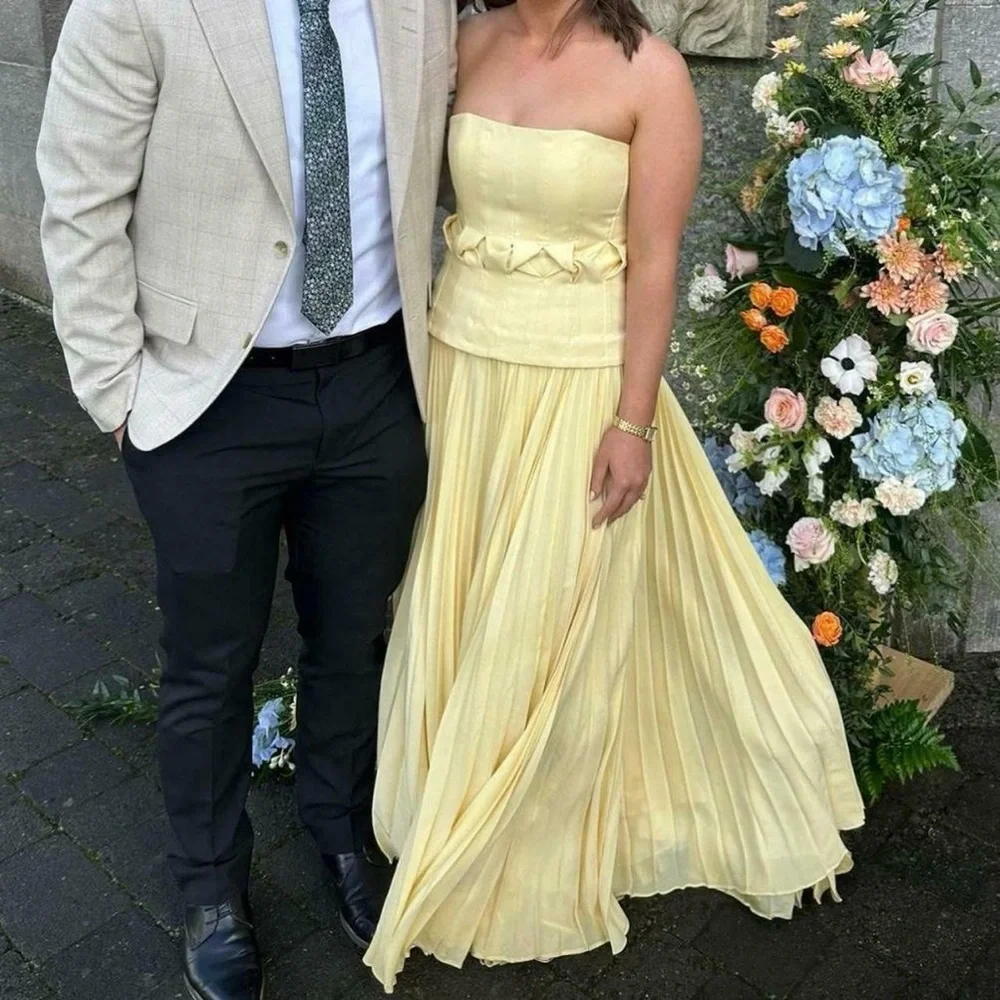 Acler Yellow Strapless Maxi Dress - Picture 4 of 5